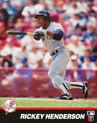 RICKEY HENDERSON  MLB Action Photos 8 x 10 - New York Yankees