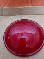 1950s 5 5/8" RED Century lighting Pyrex stage light lantern lens NOS UNUSED  