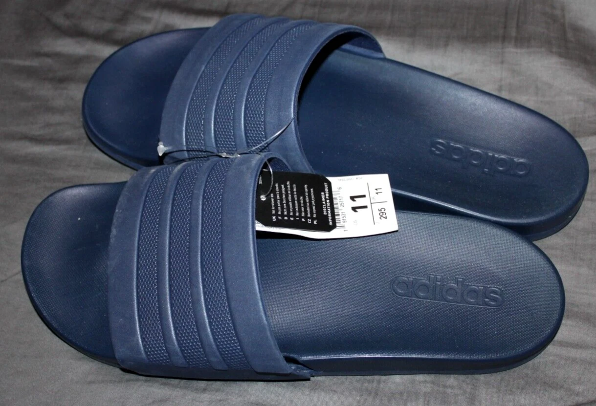 Adidas Adilette Comfort Slides Uomo 11 Sandali Scarpe Adidas Slip on Inchiostro Nuovo
