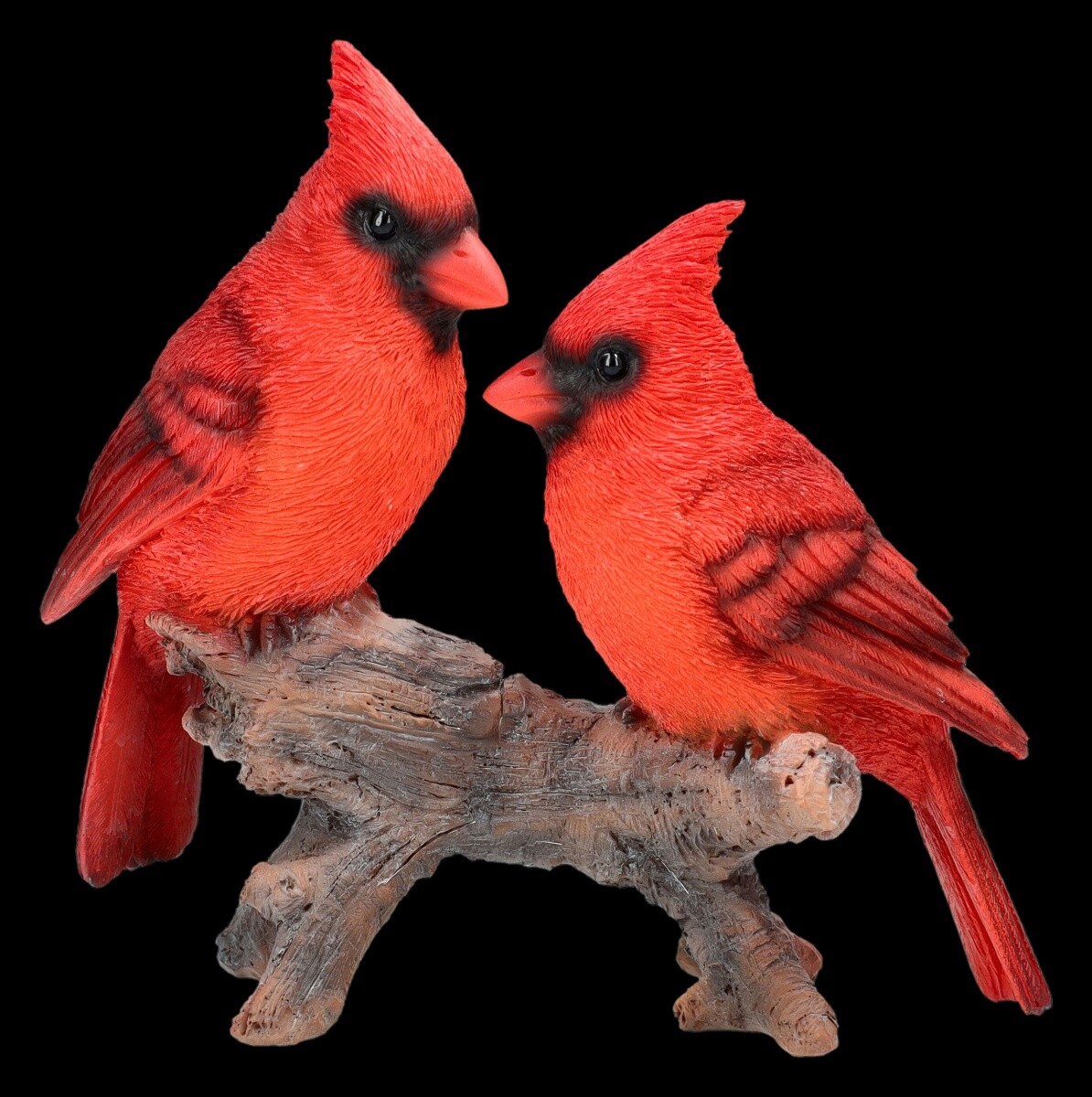Bird Figurine - Cardinals on Branch - Decorations Tierdekofigur Garden 16,5cm