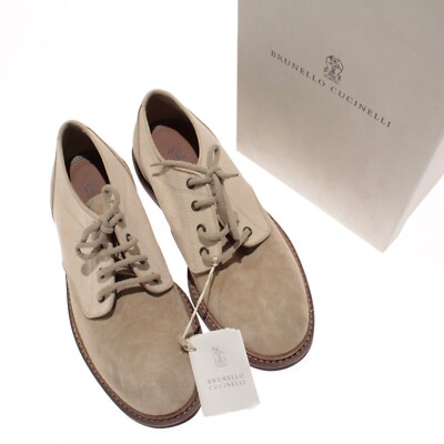 Brunello Cucinelli NWB Suede Derby Shoes Size 42 9 US in Light Grayish Beige Brunello Cucinelli NWB Suede / Lace Up Derby Shoes Size 42  main image 3