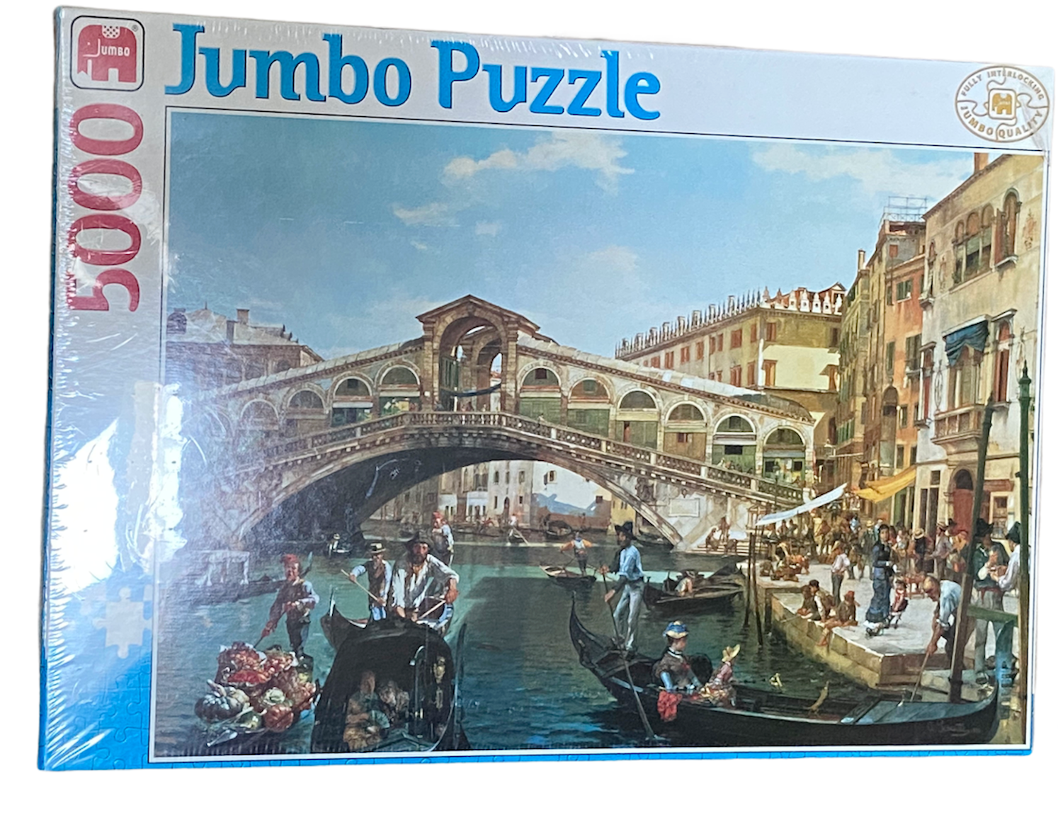 Jumbo 5000 Piece Jigsaw Puzzle Antonio Pascutti Rialto Bridge Venice Rare Sealed