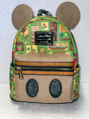 Disney Parks Loungefly Mickey Main Attraction Enchanted Tiki Room Mini Backpack Disney Minnie Mouse: The Main Attraction Enchanted Tiki Room  main image 4