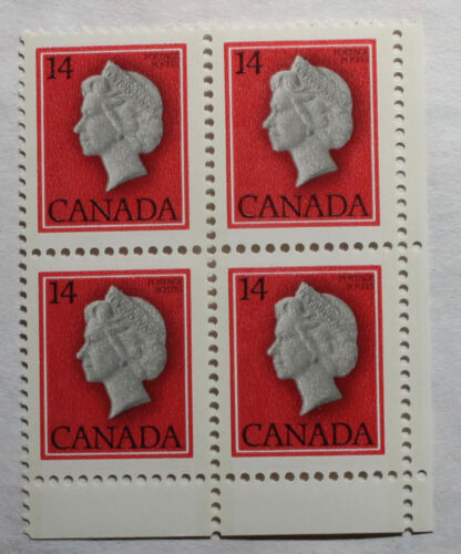Timbre Canada 14 cents 1977-1982 bloc d'angle neuf dans son emballage neuf #716 reine Elizabeth II - Photo 1 sur 1