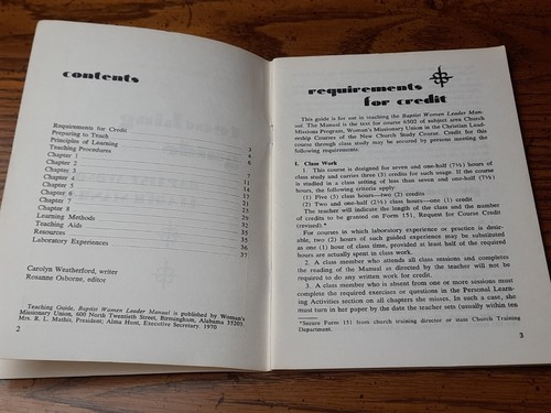 Teaching Guide Baptist Women Leader Manual Womens Missionary Union 1970 - 第 3/7 張圖片