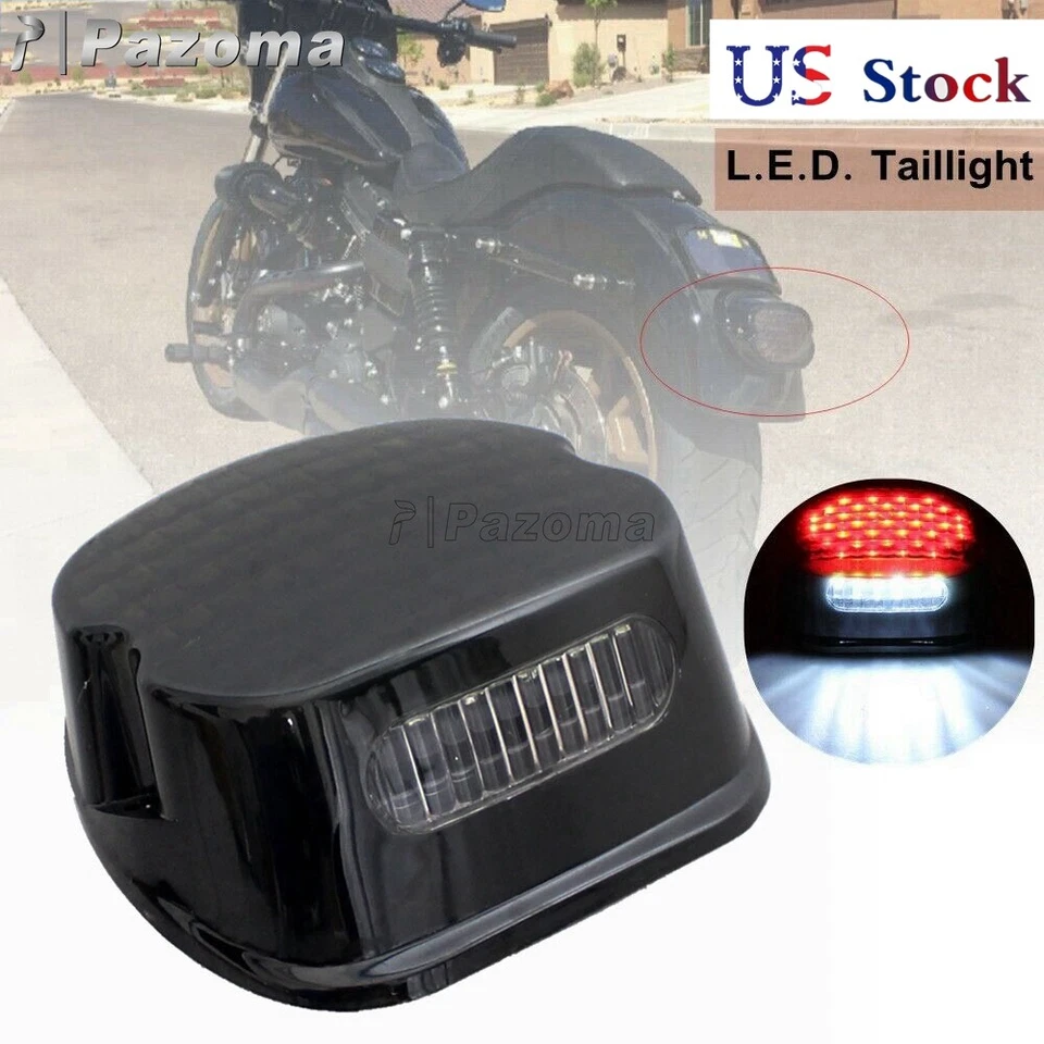 Lente de humo de luz trasera LED de freno trasero LED para Harley-Davidson Dyna Glide FXD Touring Foto 2 de 4