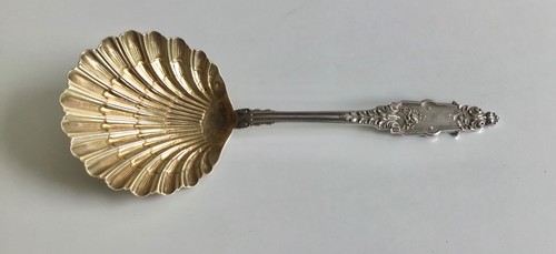 Puiforcat sterling silver Gilded Louis XVI Strawberry Spoon - Picture 8 of 11