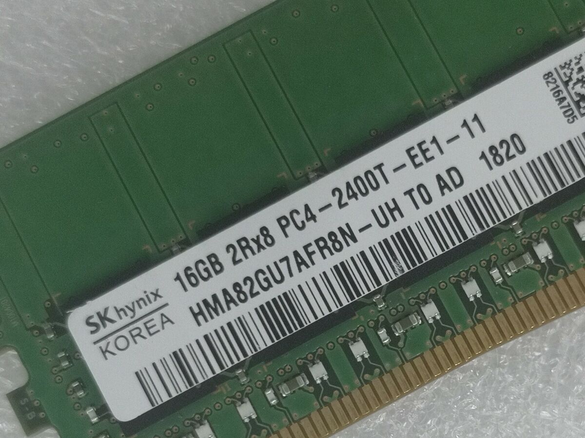 SK Hynix 16GB DDR4 2400 ECC UDIMM RAM 2Rx8 PC4-19200 SK Hynix 16GB DDR4 2400 ECC UDIMM RAM 2Rx8 PC4-19200