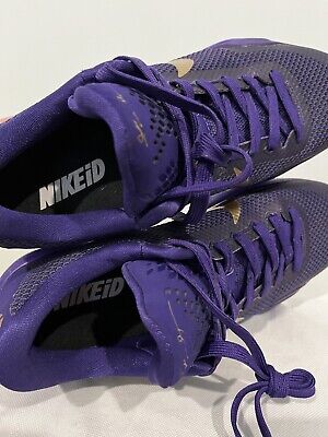 NIKE KOBE 10 X ID MAMBA Purple Gold Speckle Lakers 777411 NIKE KOBE 10 X ID MAMBA Purple Gold Speckle Lakers 777411