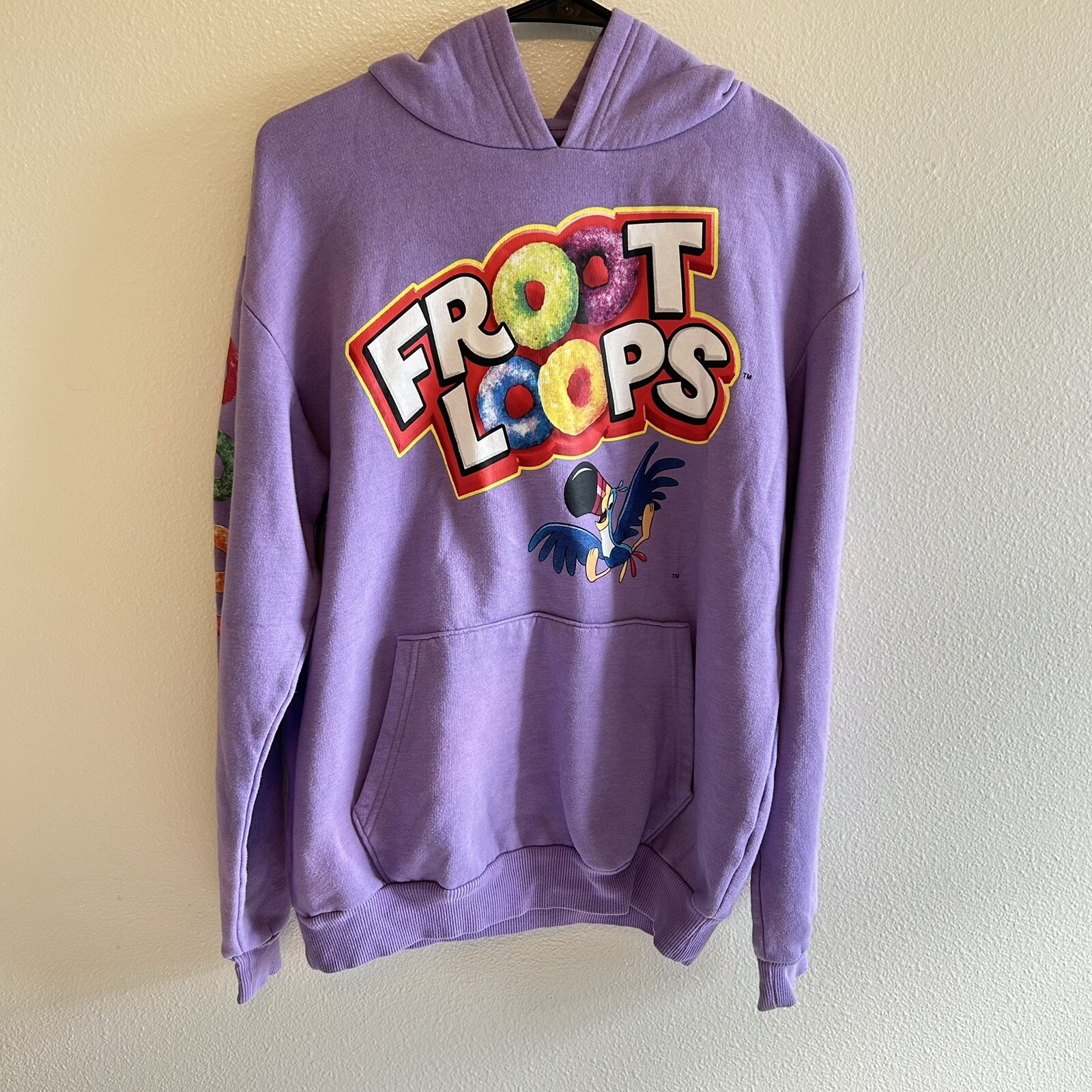 Kellogg’s Froot Loops Toucan Sam Hoodie Purple Size M… Gem
