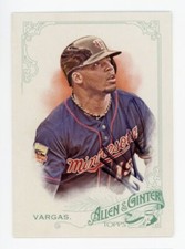 SIGNED BASEBALL CARD AUTO TOPPS ALLEN GINTER A&G 2015 KENNYS VARGAS #189