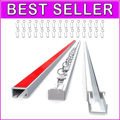 16.4FT Self-Adhesive Ceiling Curtain Track - Lightweight & Durable Solution