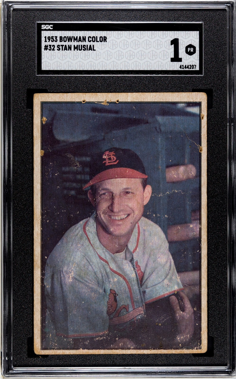1953 Bowman Color #32 Stan Musial SGC 1