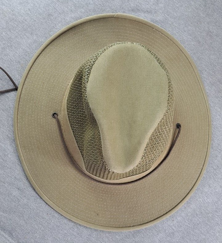 Vintage Orvis Oil Cloth Hat Sz Medium Waxed Safari Outdoors Hiking
