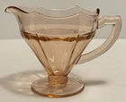 Vintage Liberty Works Pink Egg Harbor Depression Glass Creamer 3 3/4" tall.
