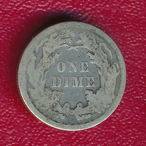 Moneda de diez centavos de plata Seated Liberty 1890 **buena circulación buena** ¡envío gratuito!! - Imagen 2 de 2