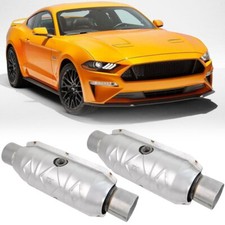 Pair Of 2.5inout Catalytic Converter Highflow Performance For Ford Mustang Gt Pair Of 2.5inout Catalytic Converter Highflow Performance For Ford Mustang Gt