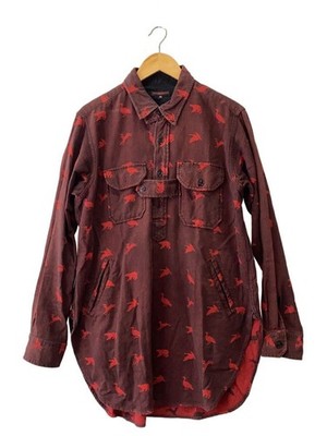 Mens Engineered Garments Engineered Garments Pullover Flannel Shirt M Cotton RED