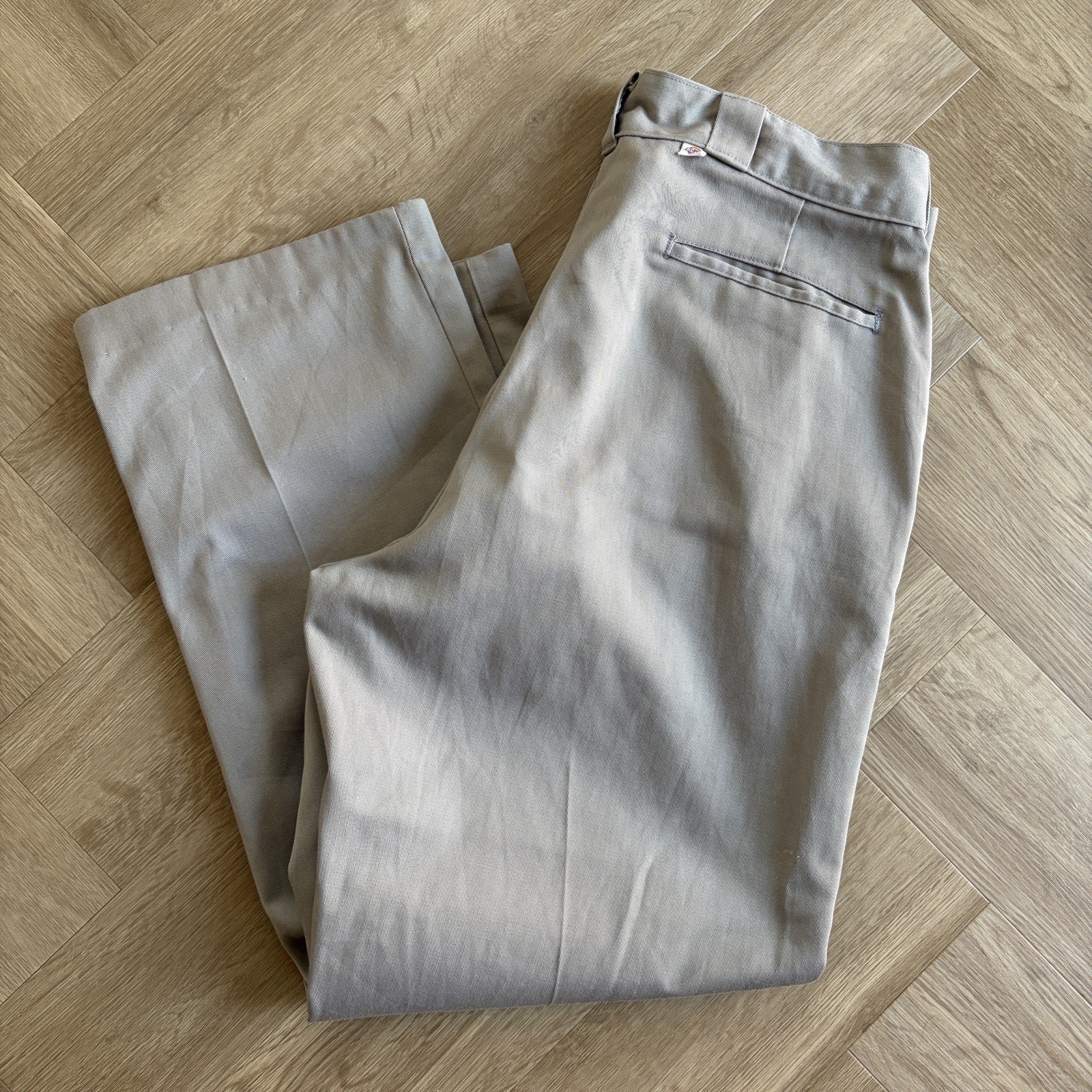 Dickies Men's Smart Casual Beige Grey Chino Work Pants Trousers Size 36 X 30