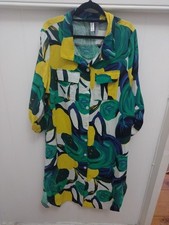 Wishstone Collingwood Size XL Vibrant Expression The Abstract Cotton Shirt Dress