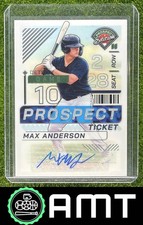 Max Anderson Auto 2024 Panini Prospect Edition Holo Ticket Detroit Tigers #49