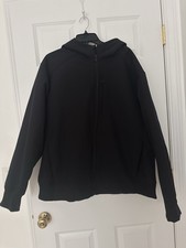 All in Motion Men's Softshell Fleece Full Zip Lightweight Black Jacket Size XL