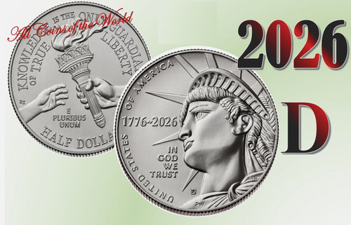 Enduring Liberty 2026 D Semiquincentennial Half Dollar - 1 Coin