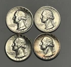 1941, 1945, 1947 AND 1947 S BU WASHINGTON QUARTER