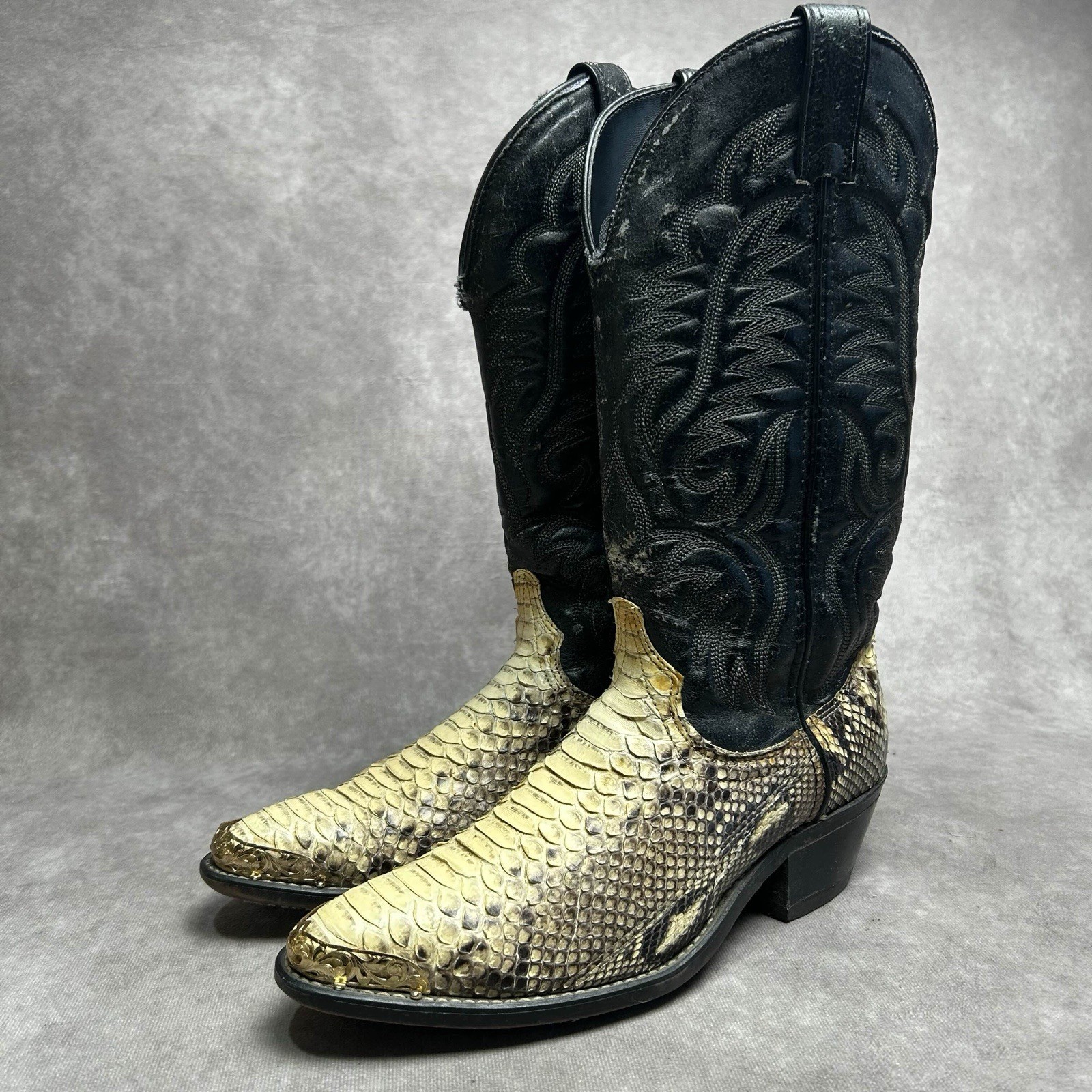 Vintage Laredo Python Snakeskin Western Cowboy Bo… - image 2