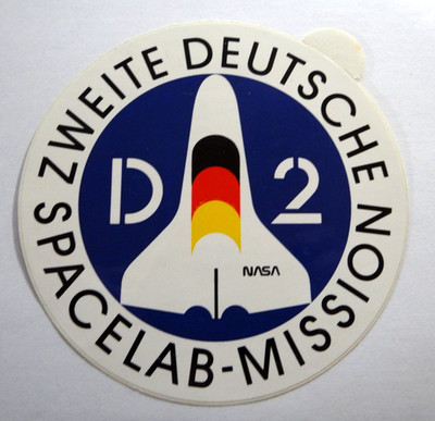 Werbe-Aufkleber Zweite Deutsche Spacelab-Mission D-2 NASA DARA Columbia 1993