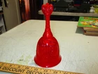 Vintage Fenton U.S Bicentennial Presidents Bell Eagle Top, Red Slag Glass 1976
