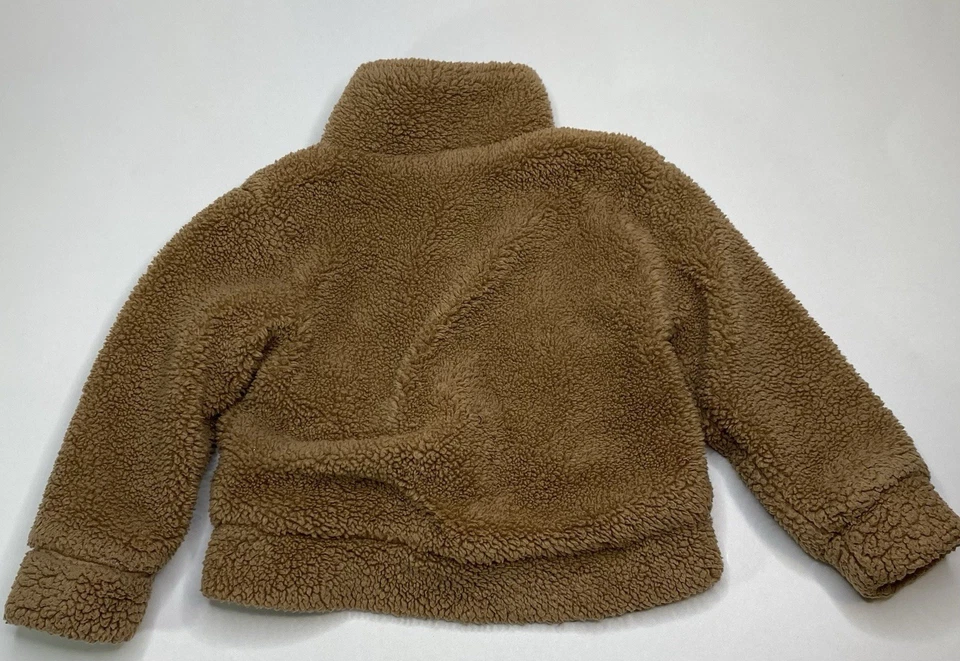 Chaqueta borrosa marrón Jessica Simpson para niñas 4t Foto 3 de 3