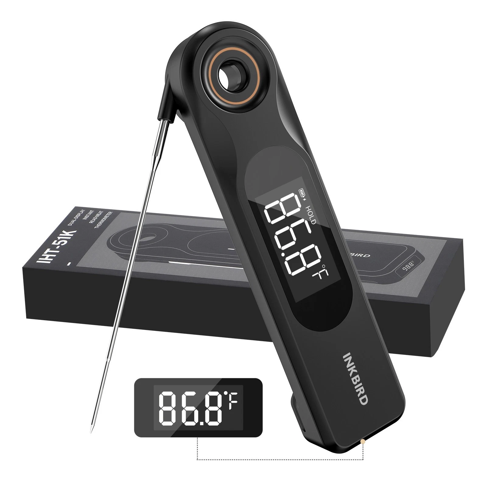 INKBIRD Dual-display Instant Read BBQ Thermometer 1.8mm Ultra Thin Probe Candy
Opens in a new window