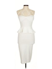 Boohoo Women Ivory Cocktail Dress 6