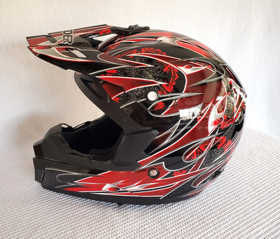 Raider Wildfire MX Helmet Off-Road/ATV/Motocross Size XXL DOT Approved W/Bag