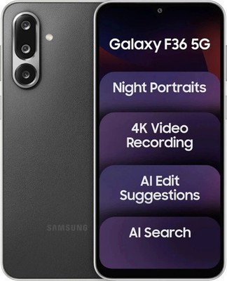 Samsung Galaxy F36 5G Black 6GB 128GB-Global Version-Factory Unlocked Smartphone