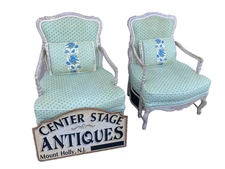 65139 Pair  QUALITY Hand Made ROBB STUCKY Decorator  Armchair Chair s