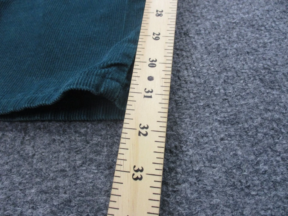 Vintage Levis Pants Women M 6 Jr Green Corduroy Classic Straight 910 White Tab - Image 4 of 4