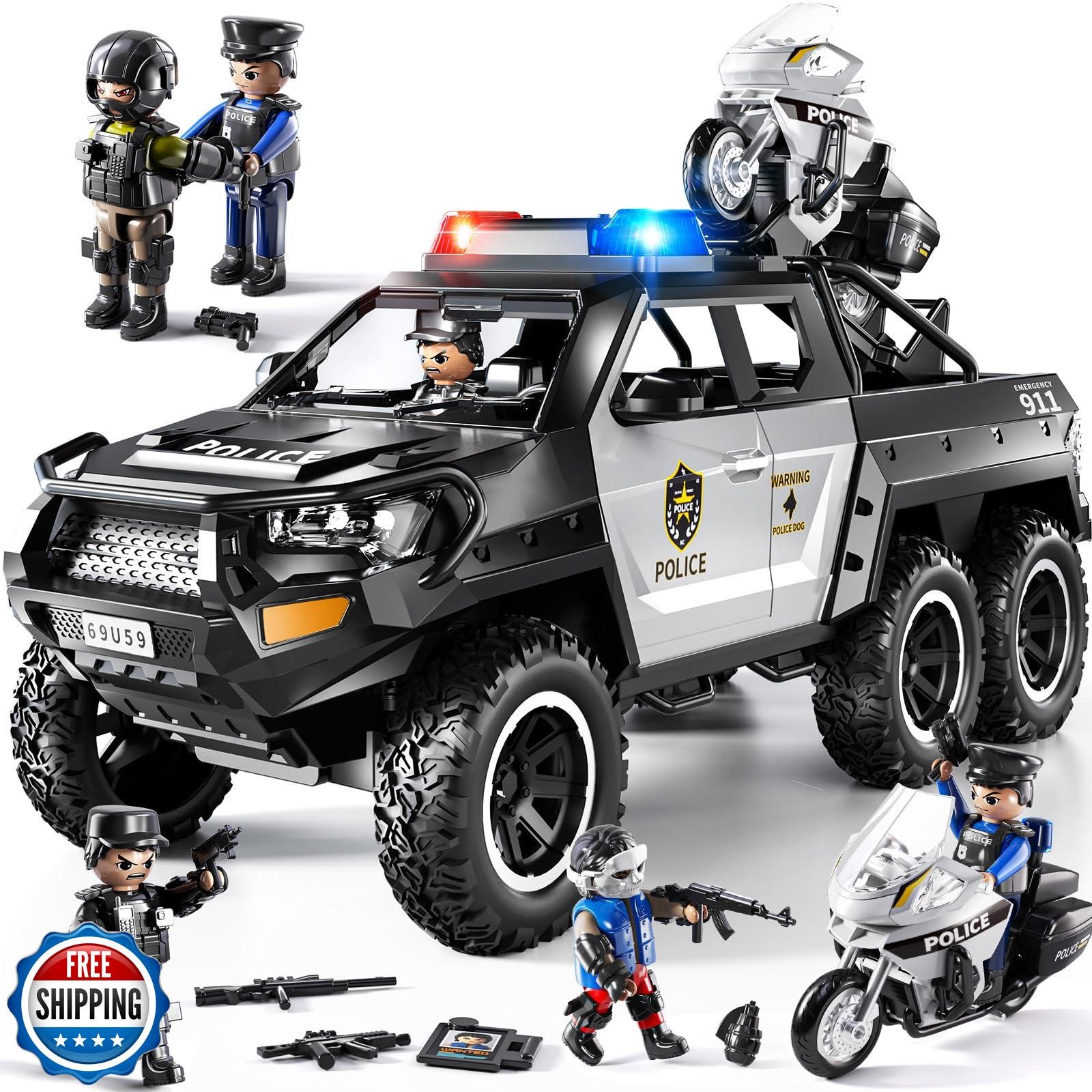 MSKOLER Police Car Toys for Boys 3-5, Play Vehicles for Boys Girl