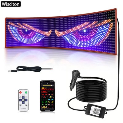 APP-gesteuertes RGB Pixel Panel | Auto LED Text Display 60cm-1,2m Nachtbildschirm