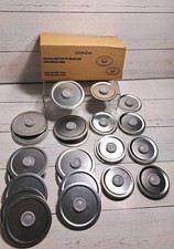 Mason Jar Lids Easy Cover for Ball, Kerr Jars, 15 Regular and 15 Wide Mouth,...