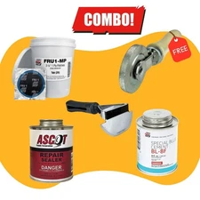 Tire Repair Kit: Scraper, TIP TOP Cement, REMA Patches, Ascot Sealer + Gift