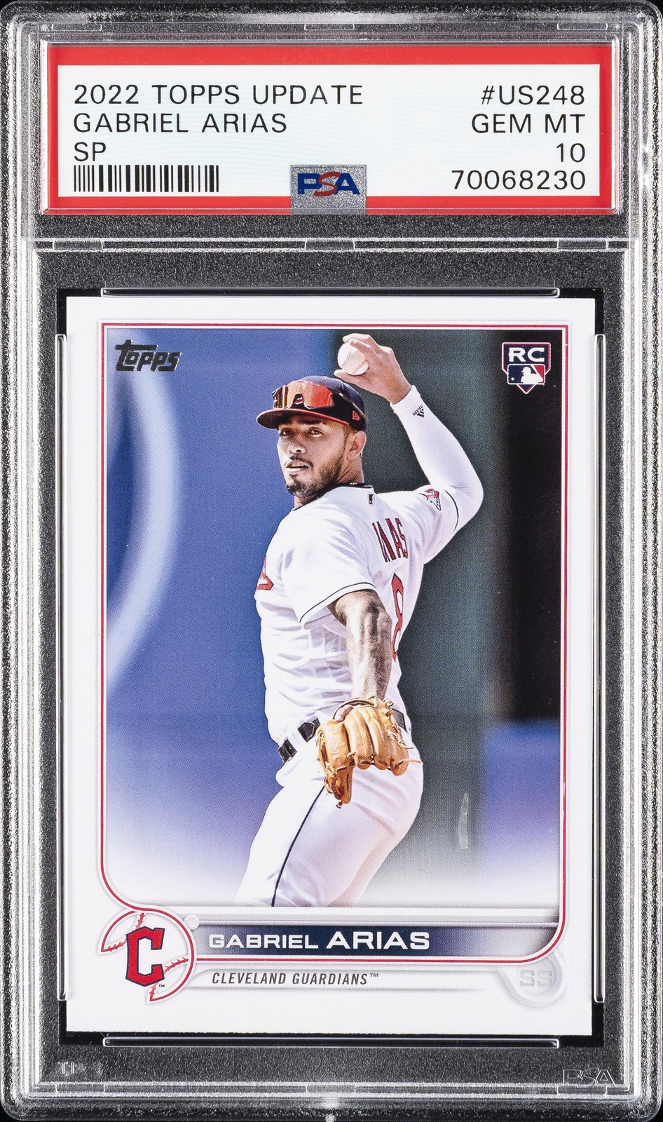 2022 TOPPS UPDATE SP #US248 GABRIEL ARIAS ROOKIE RC PSA 10