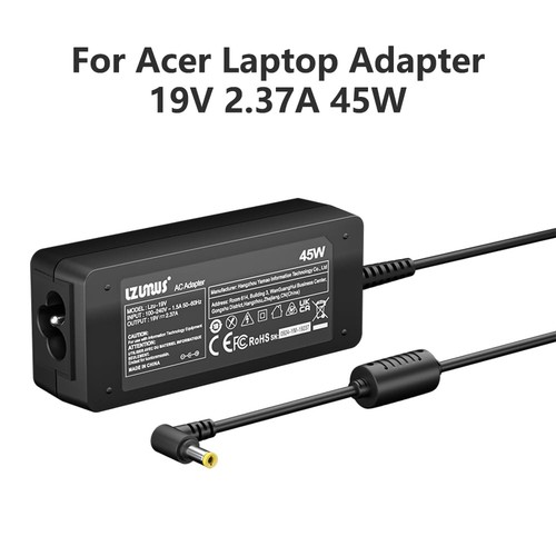 45W AC Adapter Charger 19V 2.37A 5.5x1.7mm for Acer Laptop Adaptor Aspire P25... - Picture 2 of 8