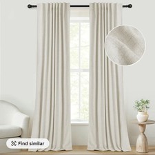 Inovaday 2pcs Blackout Curtains for Living Room Bedroom Linen 50 W x 96 L