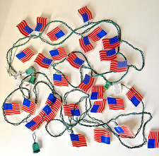 Lot of 2 American Flag String Lights 10 FT Pa...