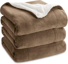 Sherpa Fleece Blankets Queen Size for Bed Thick and Warm Blanket for Winter Soft