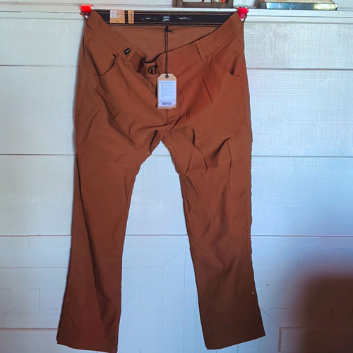 prAna Stretch Zion Slim Fit Tapered Leg Brown Casual Pants Mens Size 40 NWT