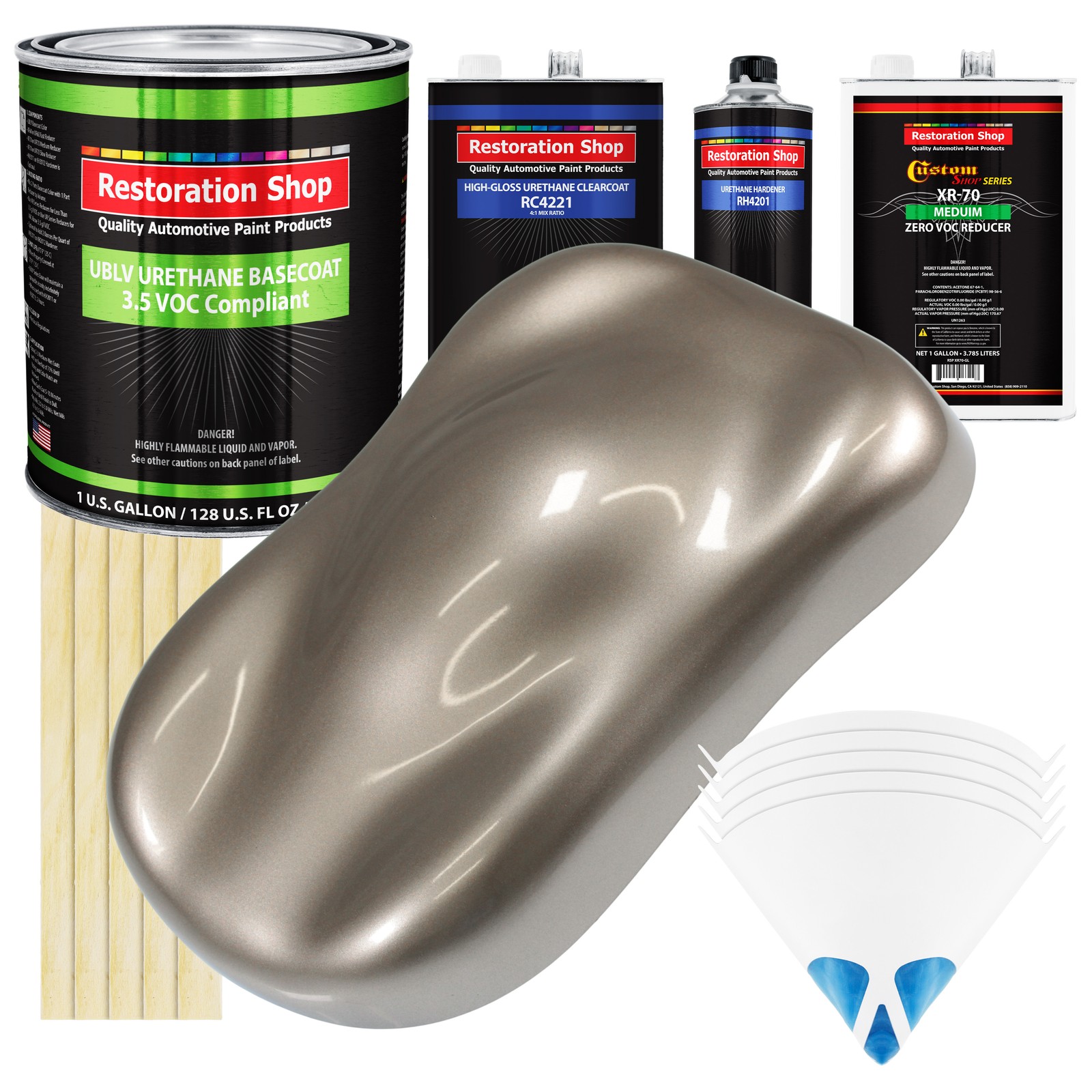 Arizona Bronze Metallic Low VOC Urethane Basecoat Gallon Auto Paint Kit