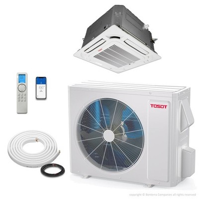Tosot 18000 BTU Cassette Ductless Air Conditioner Heat Pump Mini Split 24.5 Seer